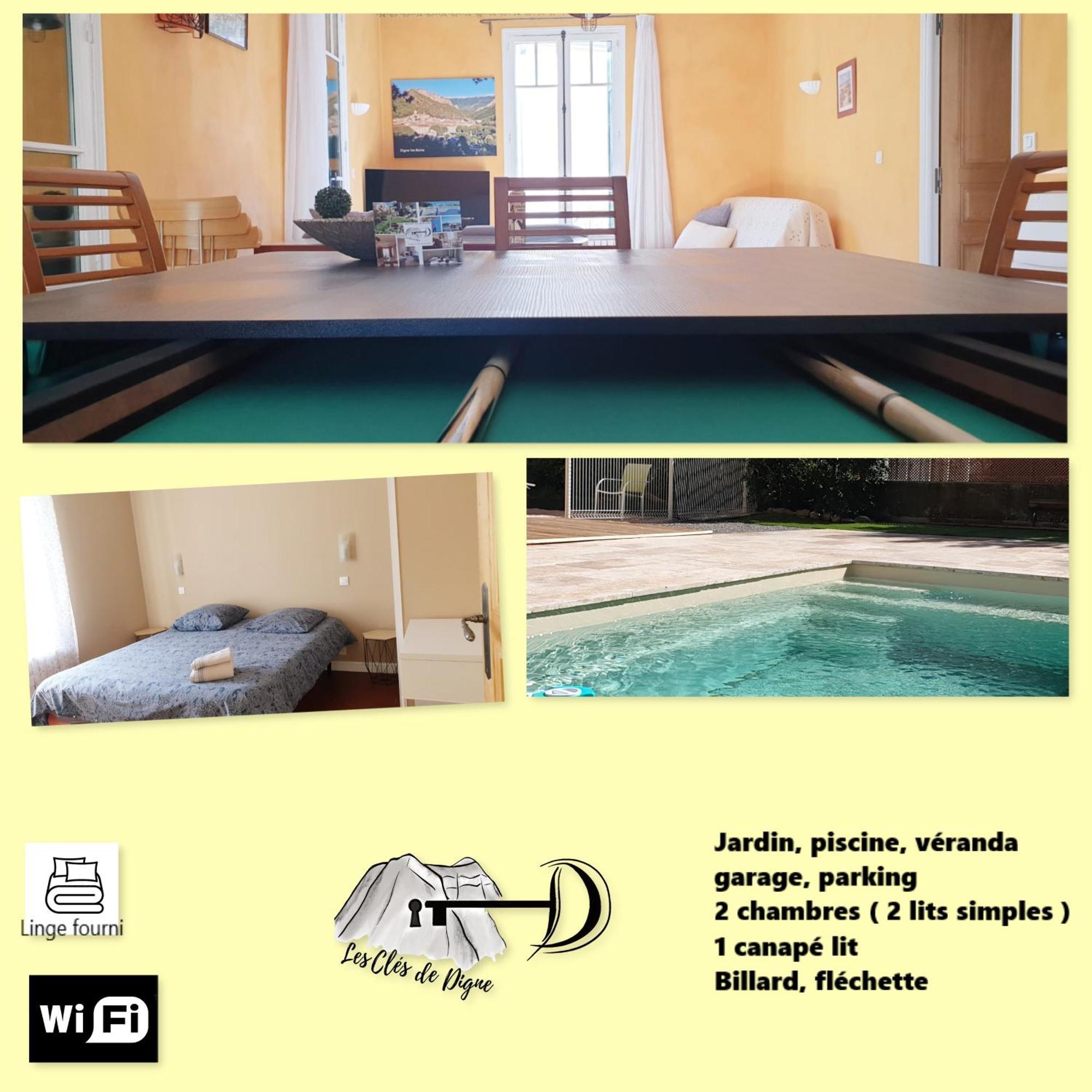 Spacieux T3 Avec Piscine Динь-ле-Бен Экстерьер фото